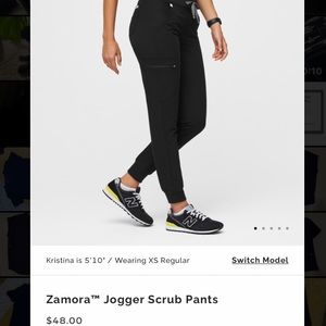 Figs Black Jogger Scrubs Small